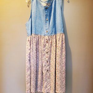 Vintage Express Jean Top Dress Crape Skirt